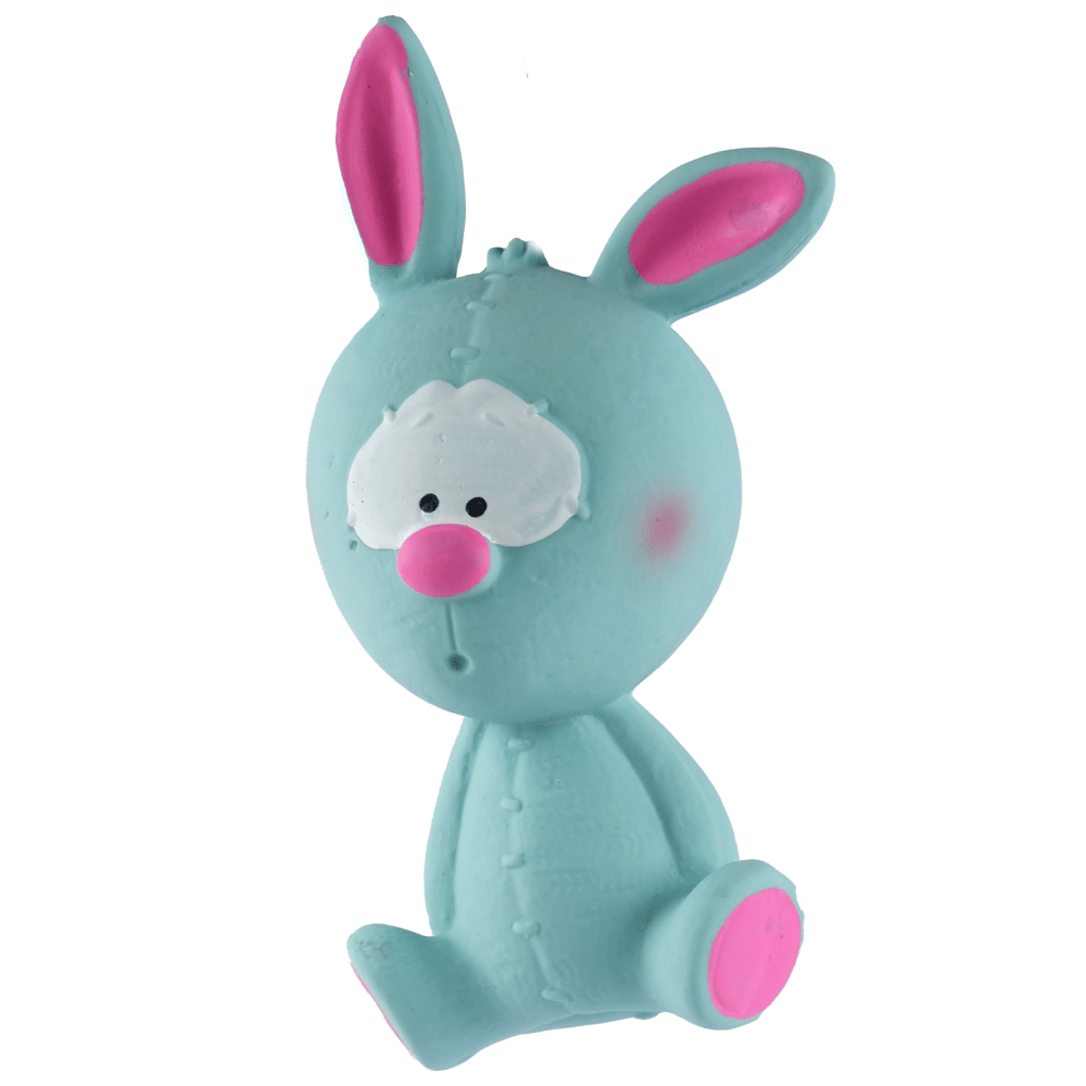 Barkbutler x Fofos Latex Bi Rabbit Toy for Dogs | For Medium Chewers (Blue) image 3