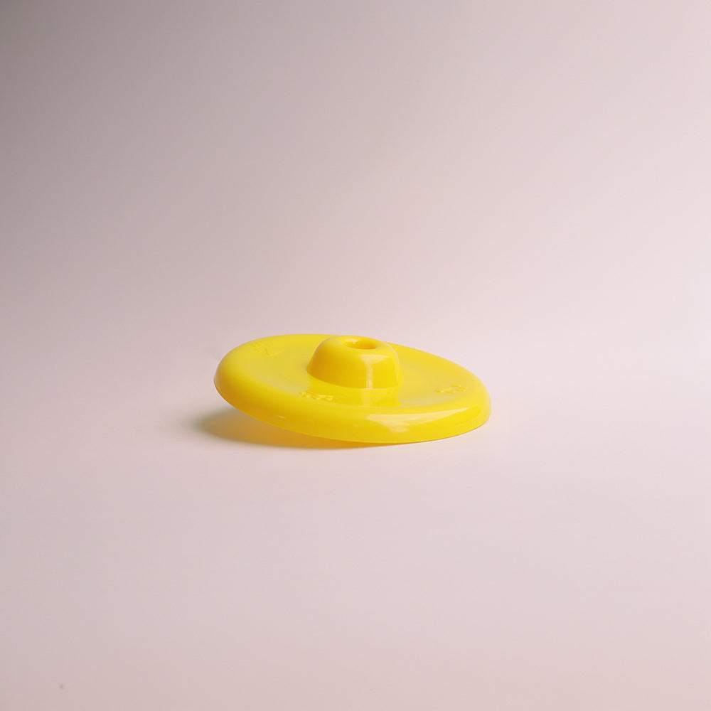 Skatrs Plastic Flyer Frisbee Fetch Toy for Dogs (Yellow)