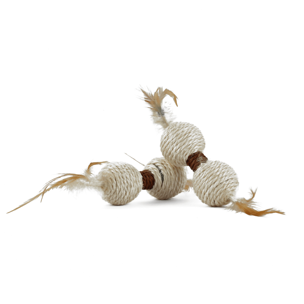 M Pets Natura Dumbbell Toy for Cats (White) image 3