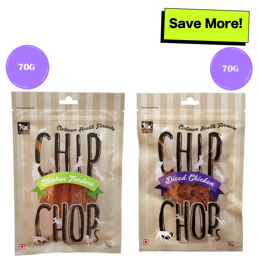 Chip Chops Tender Chicken and Diced Chicken Dog Treats Combo image 1