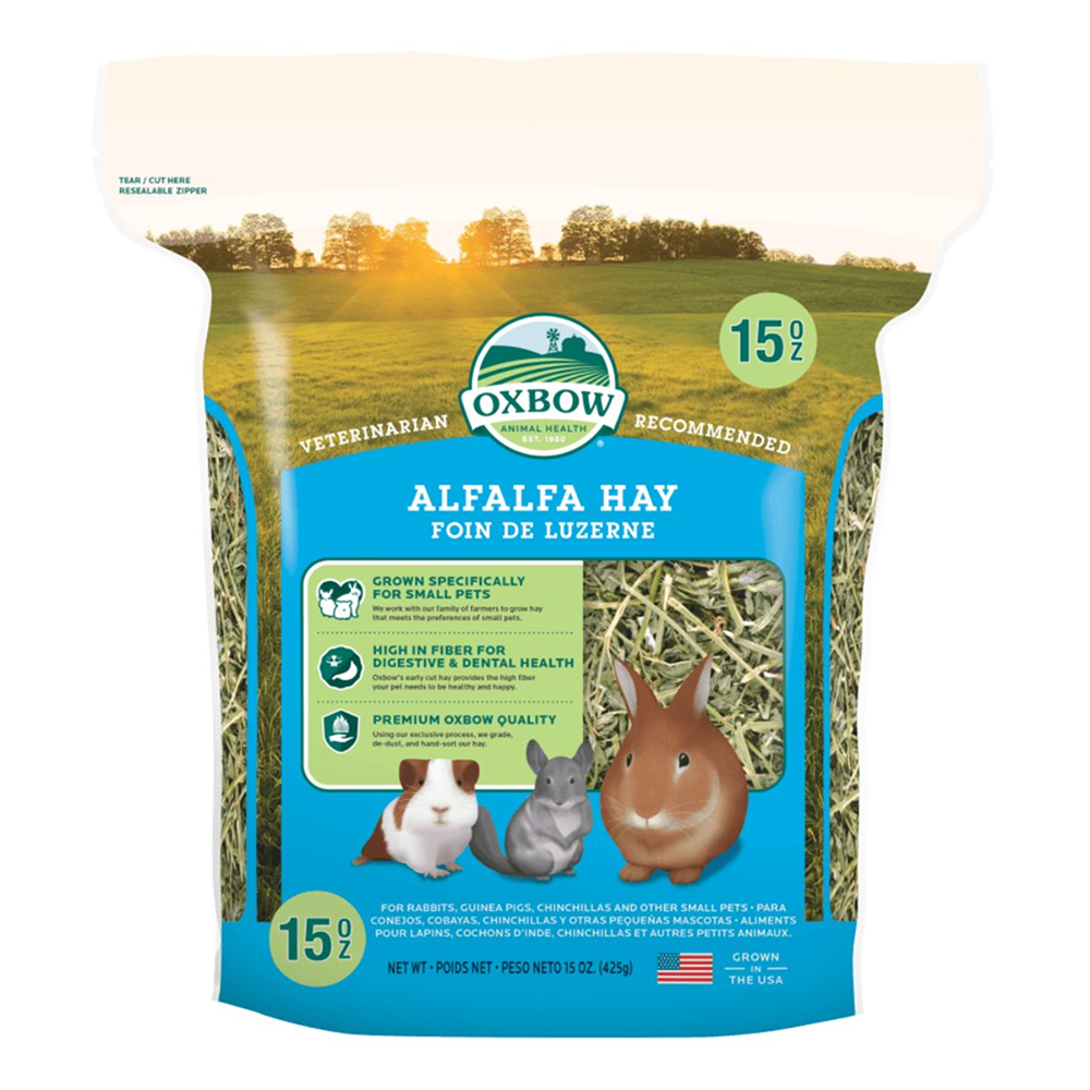 Oxbow Alfalfa Hay Dry Food for Rabbits, Hamsters and Guinea Pigs