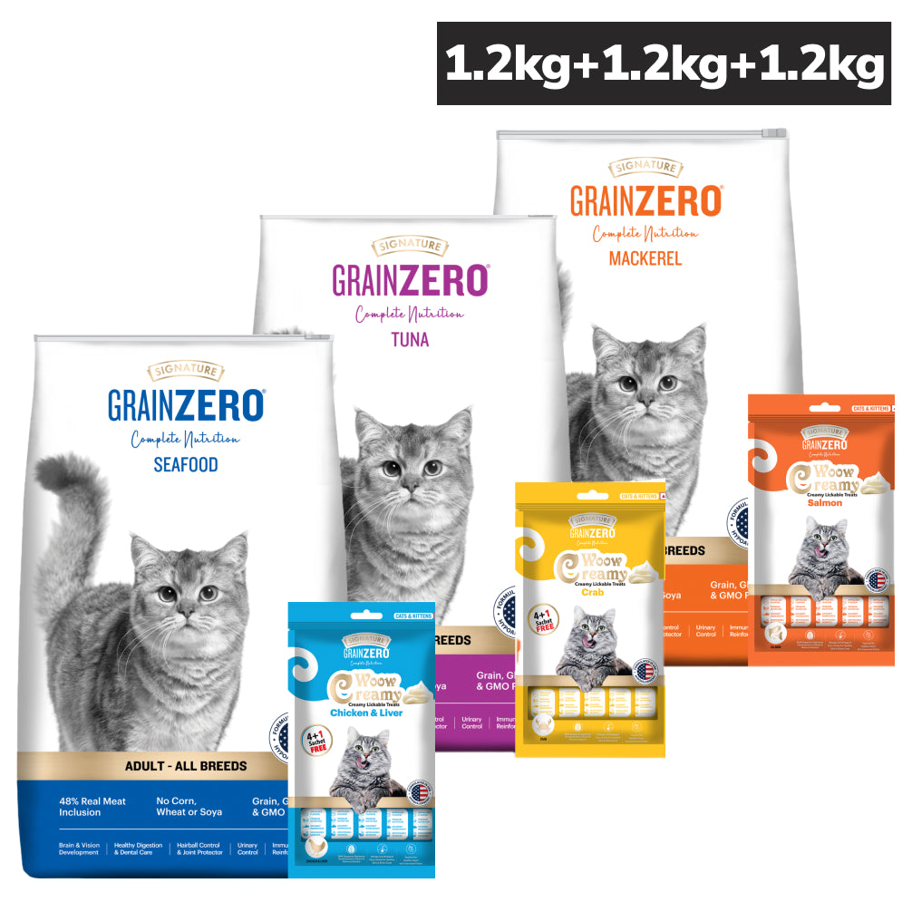 Signature Seafood, Tuna, Mackerel Combo Dry Food Cat