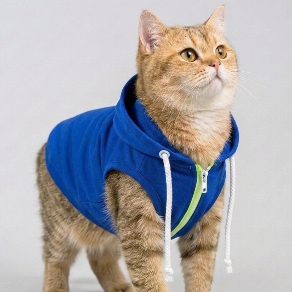 Skatrs Breezy Hoodie with Pockets for Dog and Cats (Blue) image 3
