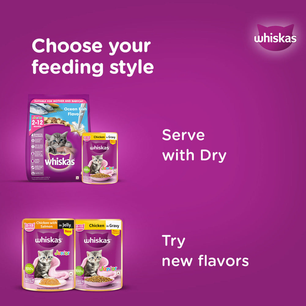 Whiskas Chicken with Salmon in Jelly Kitten (2-12 Months) Cat Wet Food image 9