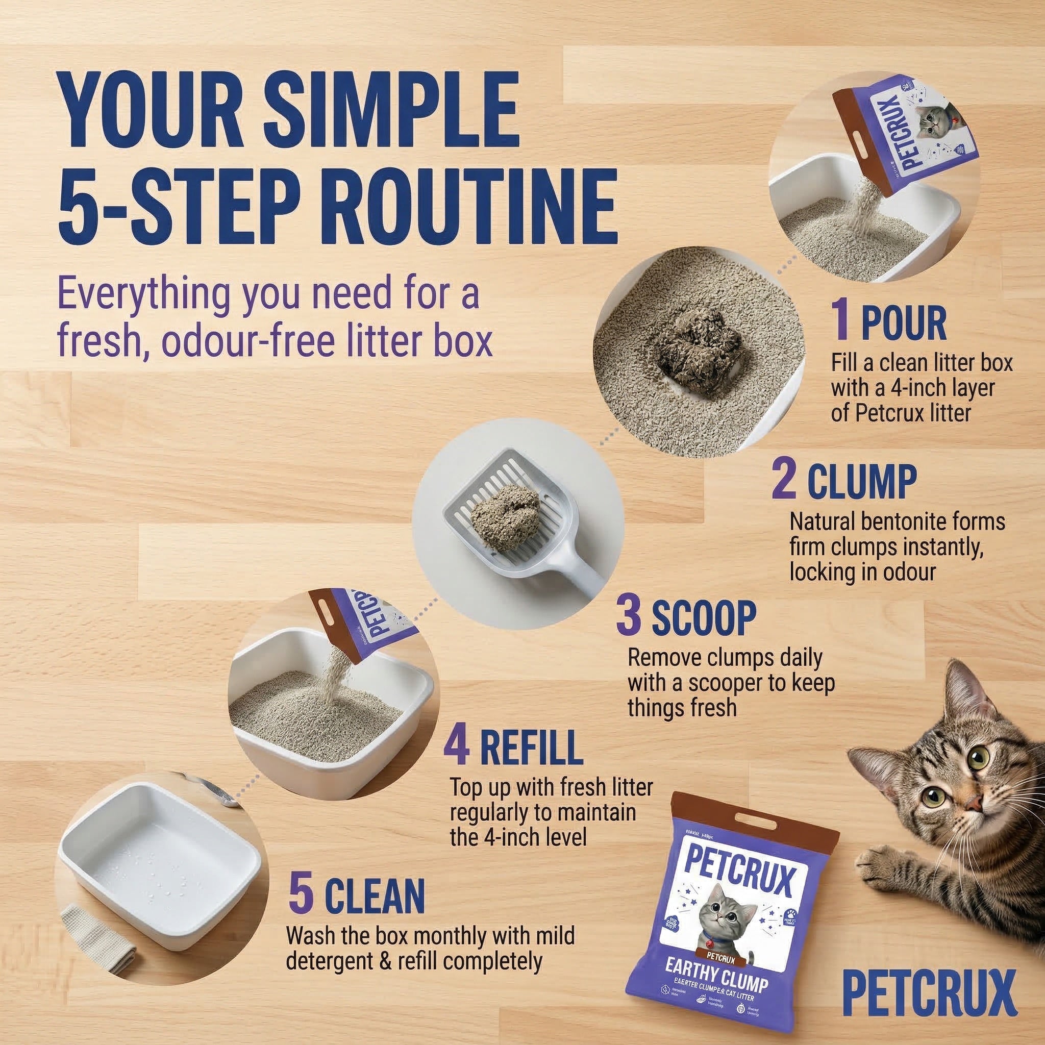 Petcrux Earthy Clump Scented Cat Litter image 9