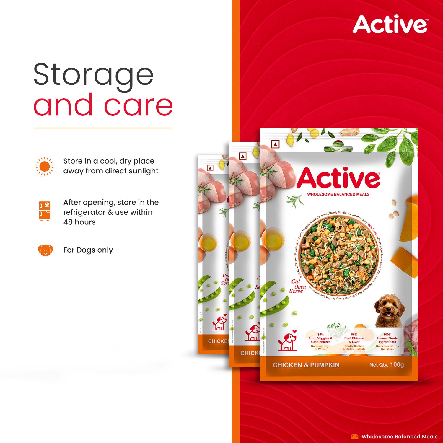 Active Chicken and Pumpkin Biryani Fresh Food For Dogs (Buy 1 Get 1) image 8