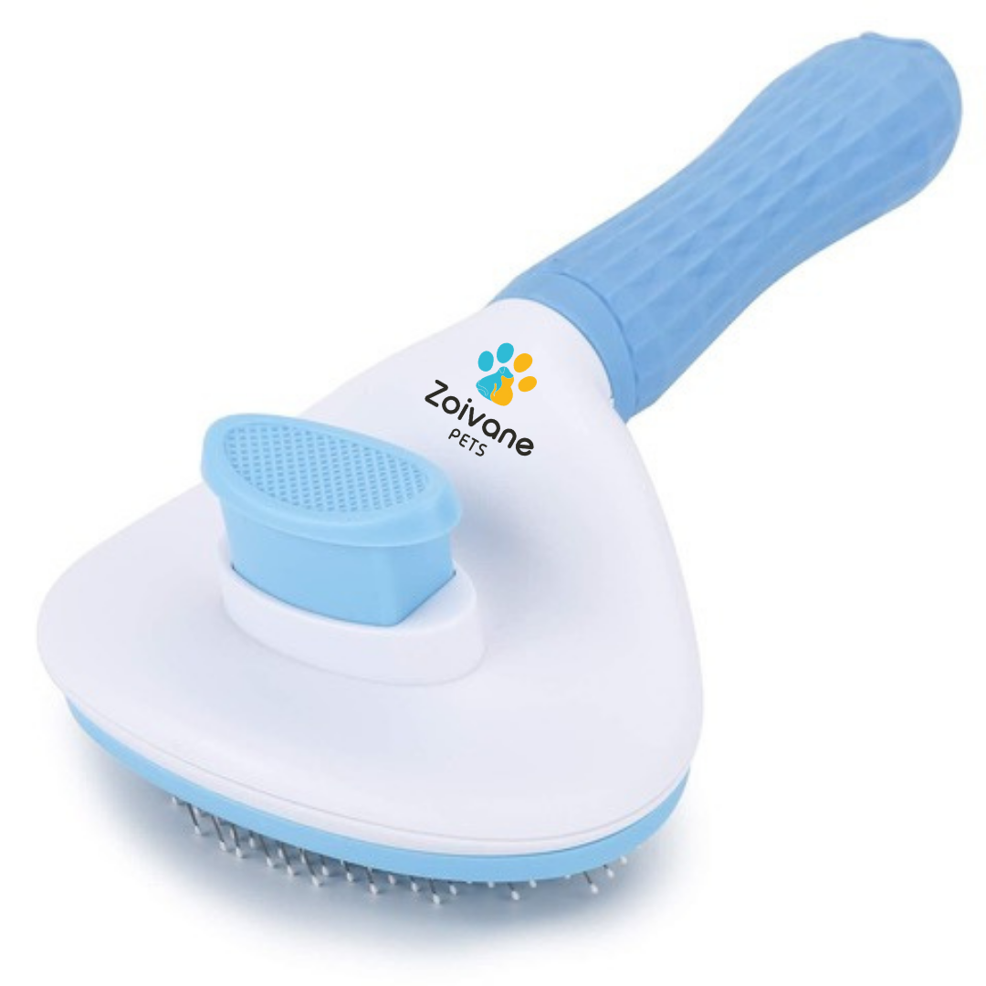 Zoivane Self Cleaning Slicker Comb for Dogs and Cats (Blue)