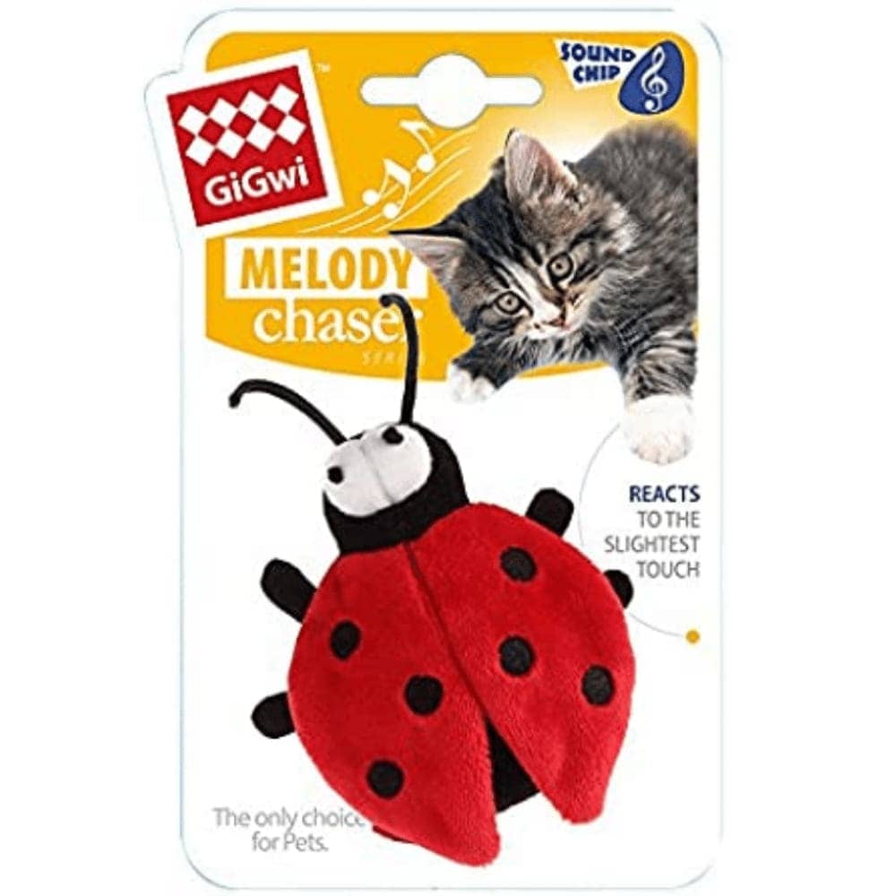 GiGwi Melody Chaser with Motion Activated Sound Chip Bee Toy and Beetle Toy for Cats Combo image 2