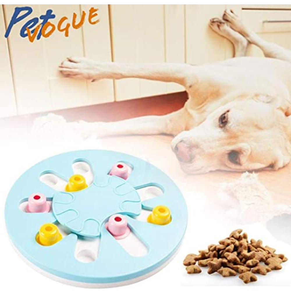 Pet Vogue Slow Feeder Puzzle Toy with Dispenser for Dogs and Cats (Blue) image 2