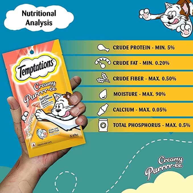 Temptations Creamy Purrrr ee Salmon & Cheese Cat Treats image 3
