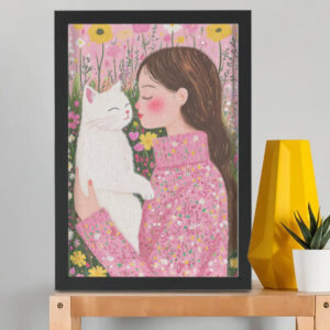 EverythingBoho Cat Mom Wall Art (Black)