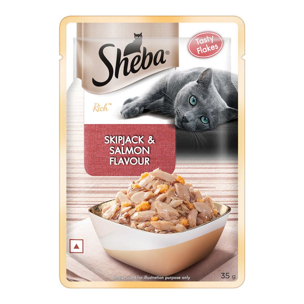 Sheba Skipjack & Salmon Fish Mix Cat Wet Food image 2