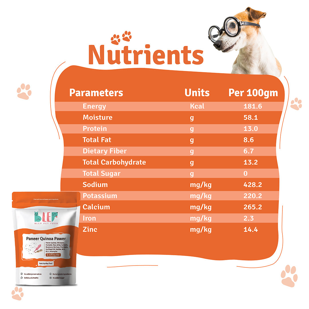 BLEP Paneer Quinoa Pawer Dog Wet Food (100g) image 4