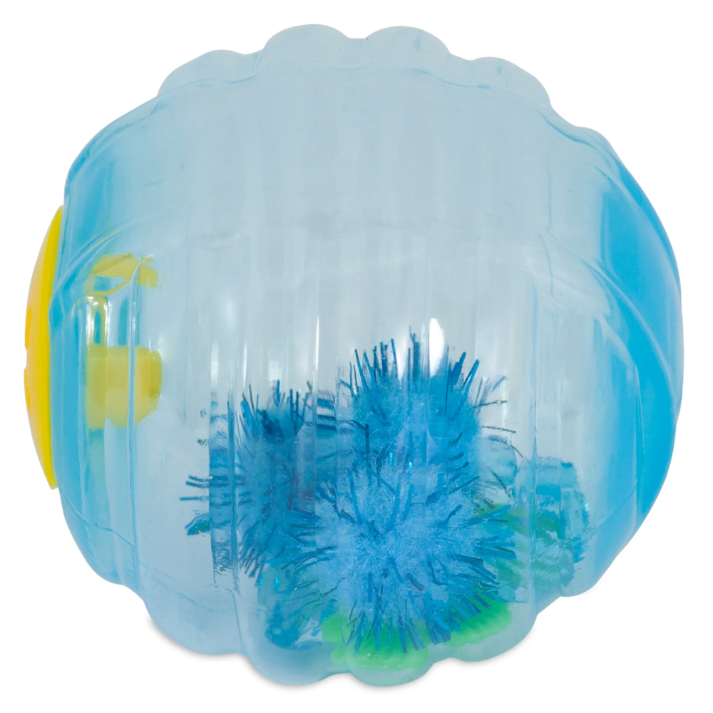 JW Cataction Fish Ball Toy for Cats (Light Blue) image 2