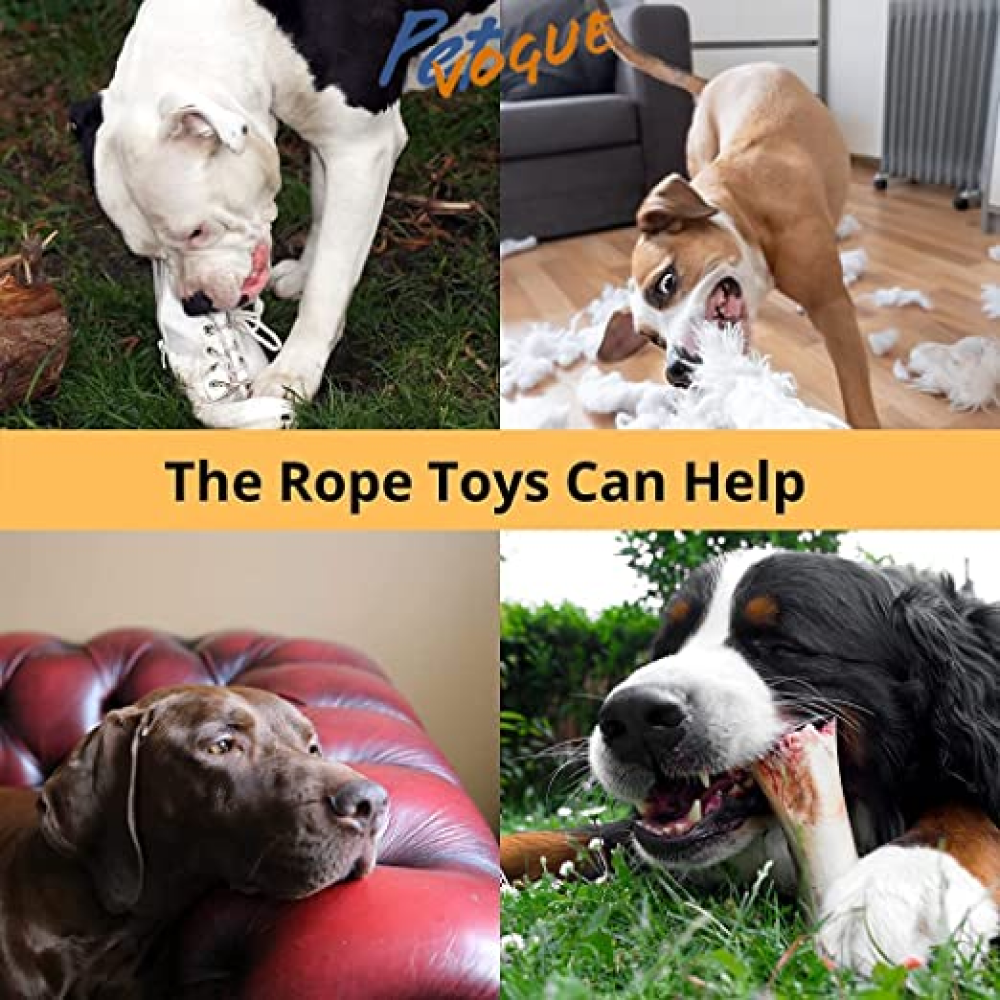 Pet Vogue Sandal Shaped Rope Toy for Dogs (Blue) | For Medium Chewers (Dark Blue) image 4