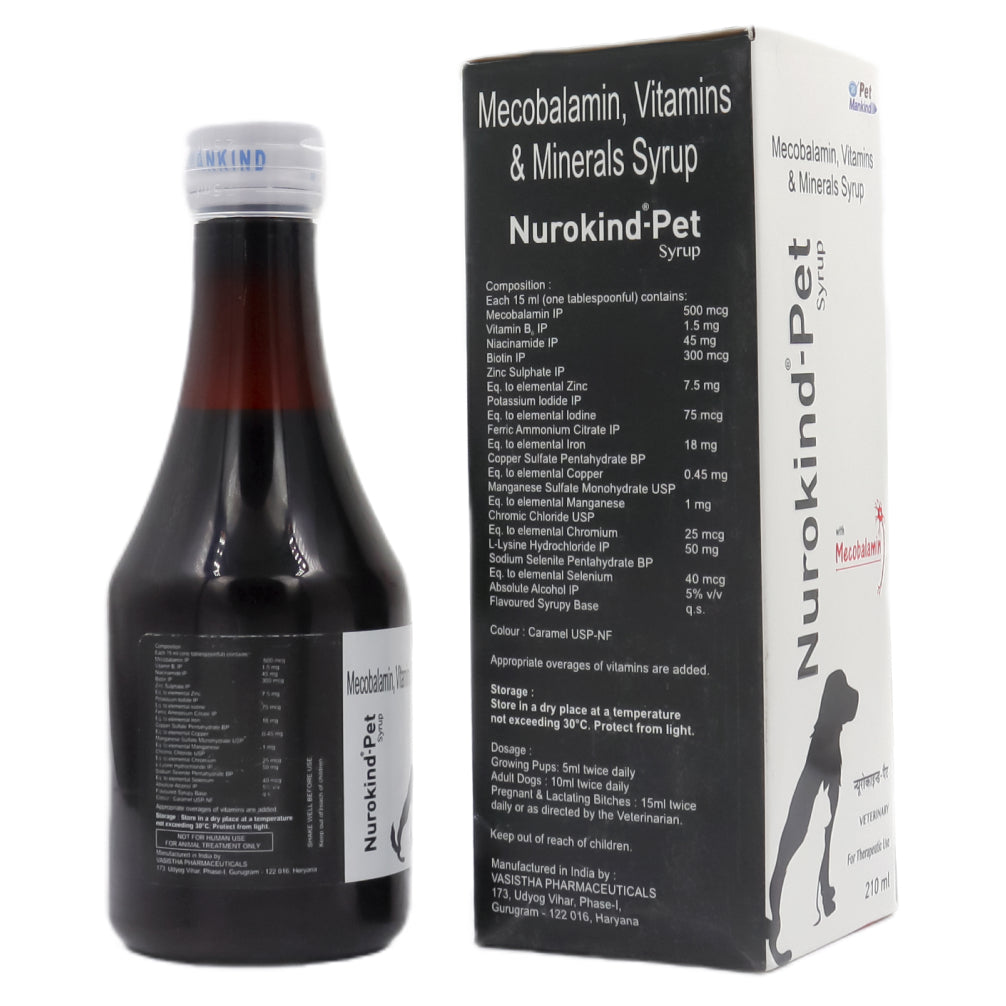 Mankind Nurokind Pet Syrup Multi Vitamin Supplement for Dogs and Cats (210ml) image 5