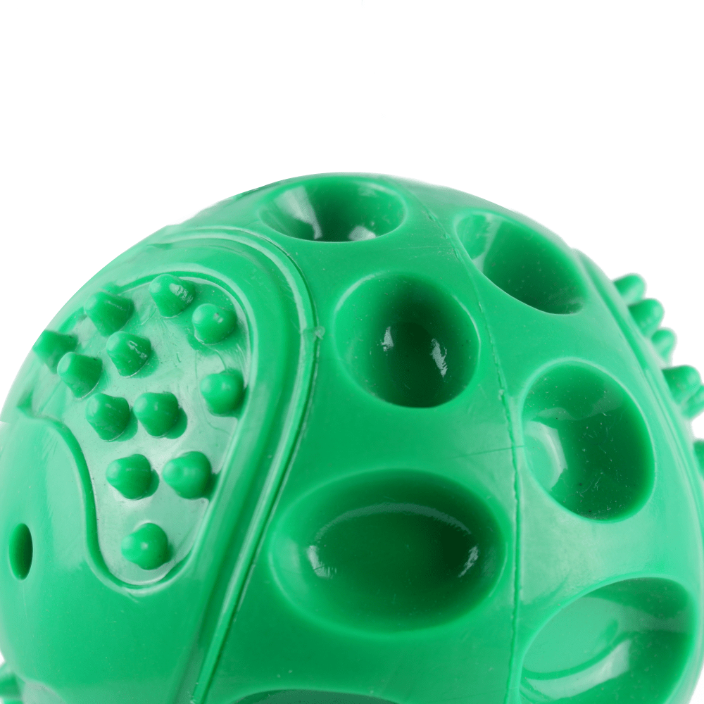 Goofy Tails Hard Squeaky Rubber Ball Toy for Dogs (Green) image 2