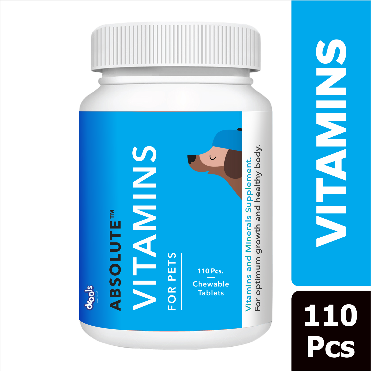 Drools Absolute Vitamin And Skin & Coat Supplement Tablets for Dogs Combo image 3