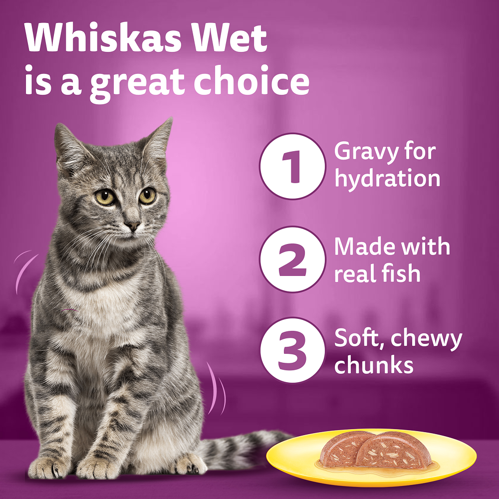 Whiskas Tuna & White Fish Adult (1+ Years) Cat Wet Food image 9