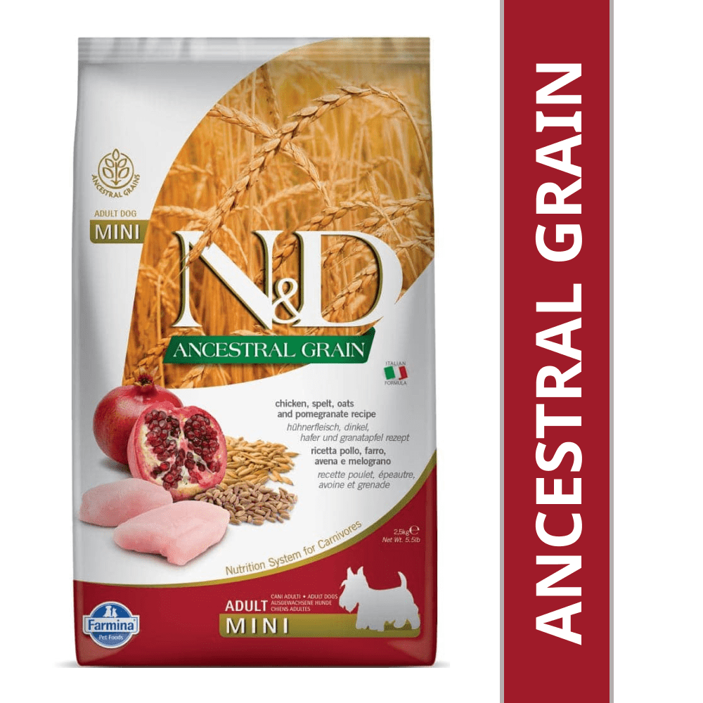Farmina N&D Ancestral Grain Chicken & Pomegranate Adult Mini Dog Dry Food image 10