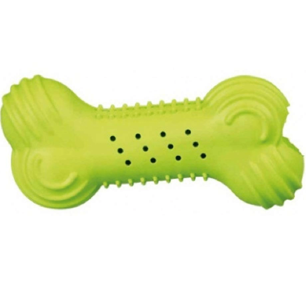 Trixie Cooling Bone Natural Rubber Chew Toy for Dogs (Green)