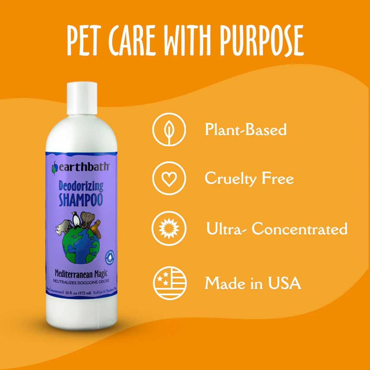 EarthBath Mediterranean Magic Deodorizing Shampoo for Dogs and Cats image 3