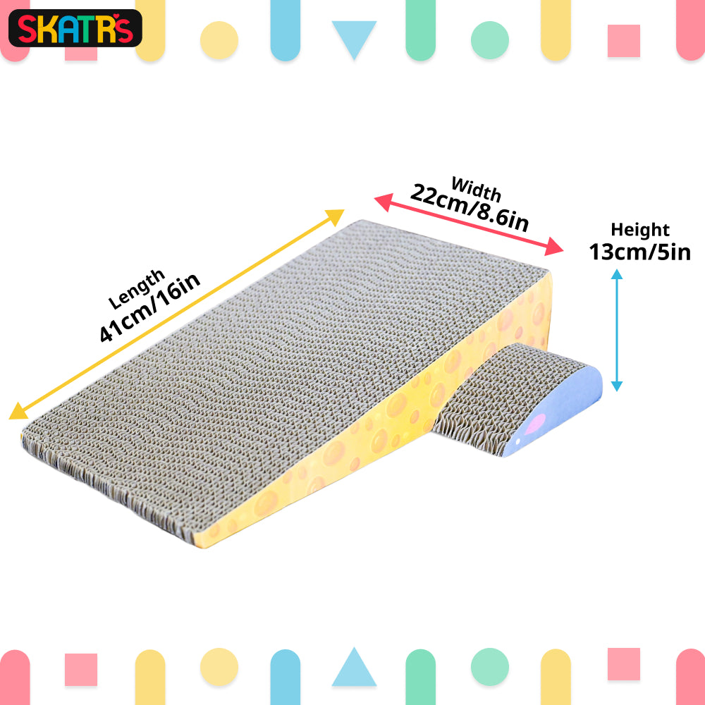 Skatrs Feline Fortress Two Tier Cat Tree with Sisal Post and Say Cheese Cat Scratcher with 2g Premium Catnip Combo image 8