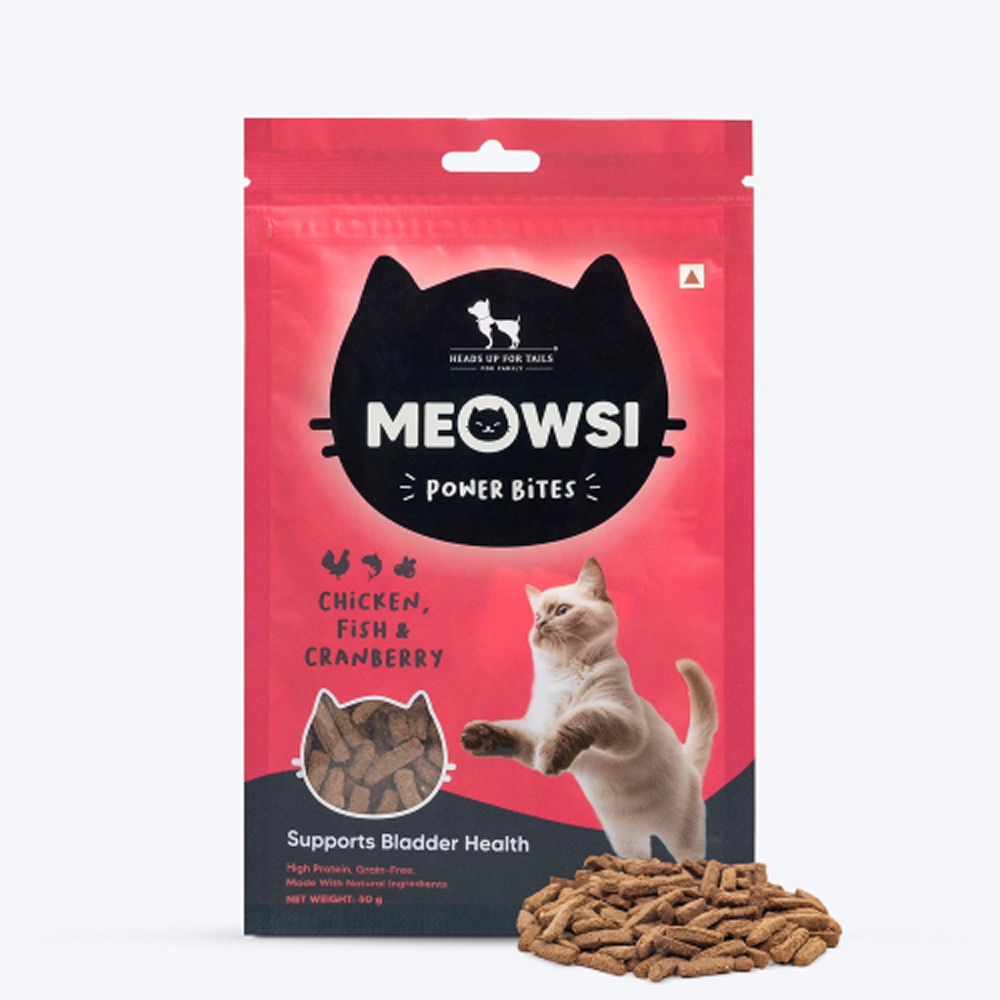 HUFT Meowsi Grain Free Chicken, Fish & Cranberry Power Bites Cat Treats image 1