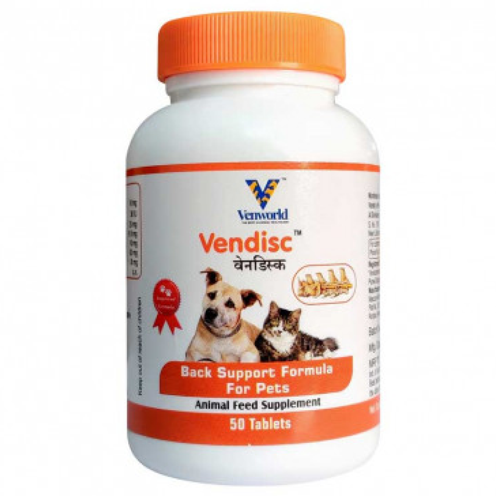 Venkys Vendisc Tablets Joint Support for Dogs and Cats (pack of 50 tablets) image 2