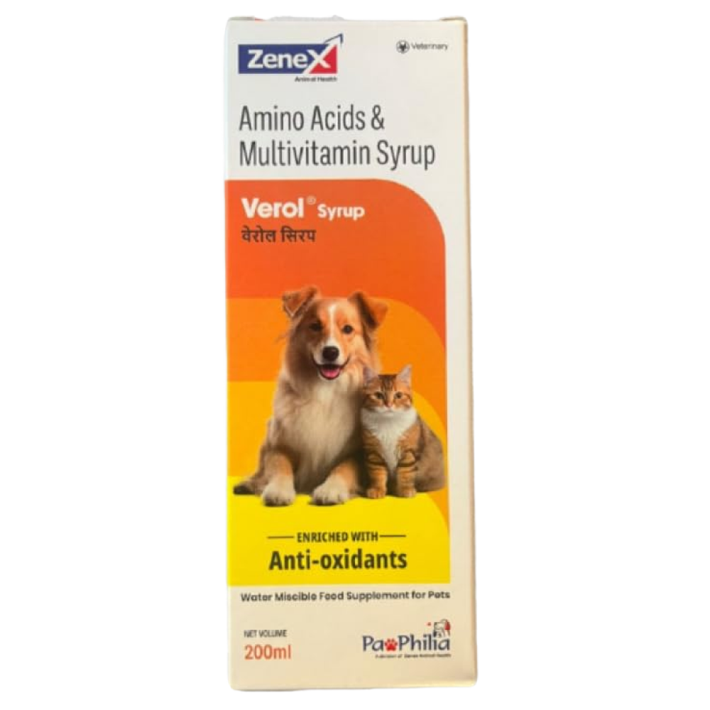 Zenex Verol Syrup Multivitamin Supplement for Dogs and Cats