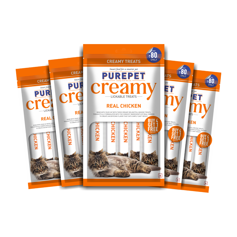 Purepet Real Chicken Lickable Creamy Treats for Cats image 9