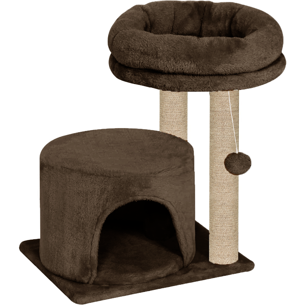 Furrlovers Tree with Condo & Elevated Perch for Cats (Brown)
