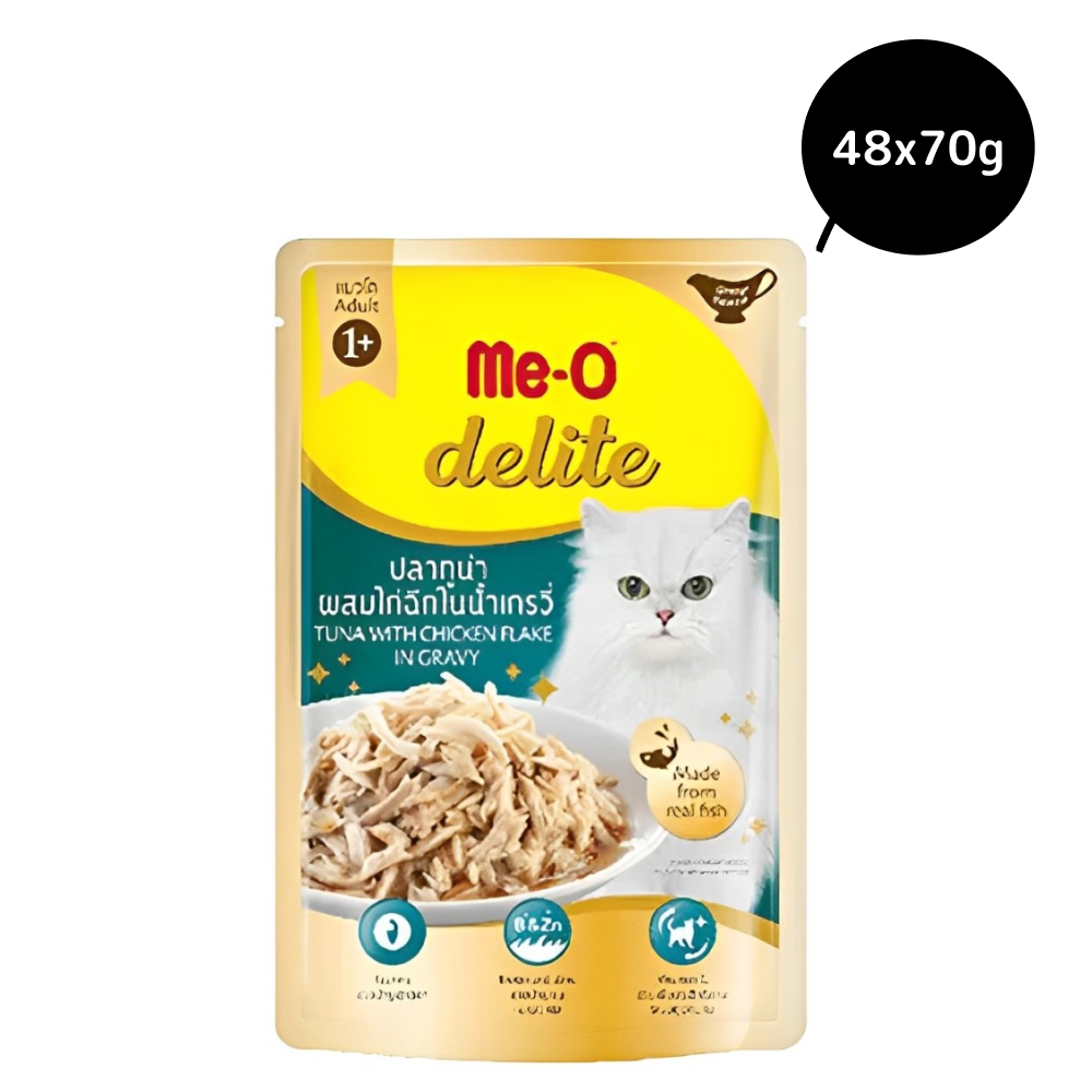 Me O Delite Tuna With Chicken Flake In Gravy Cat Wet Food image 3