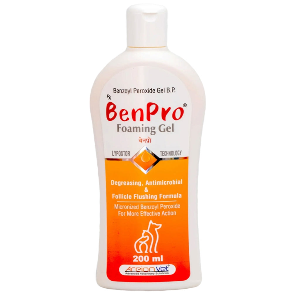 Areion Vet Benpro Foaming Gel (Benzoyl Peroxide) for Dogs and Cats