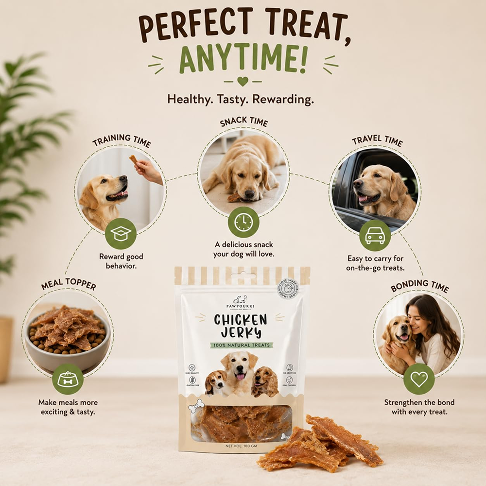 Pawpourri 100% Natural Chicken Jerky Dog Treat image 3