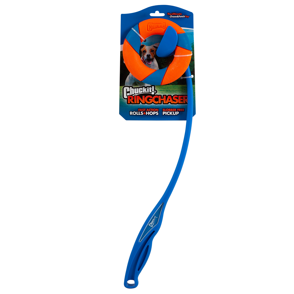 Chuckit! Ring Chaser Launcher for Dogs (Orange/Blue) image 1