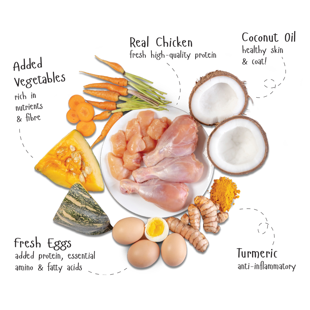 Fidele Plus Fresh Chicken & Egg with Vegetables Dog Wet Food image 4
