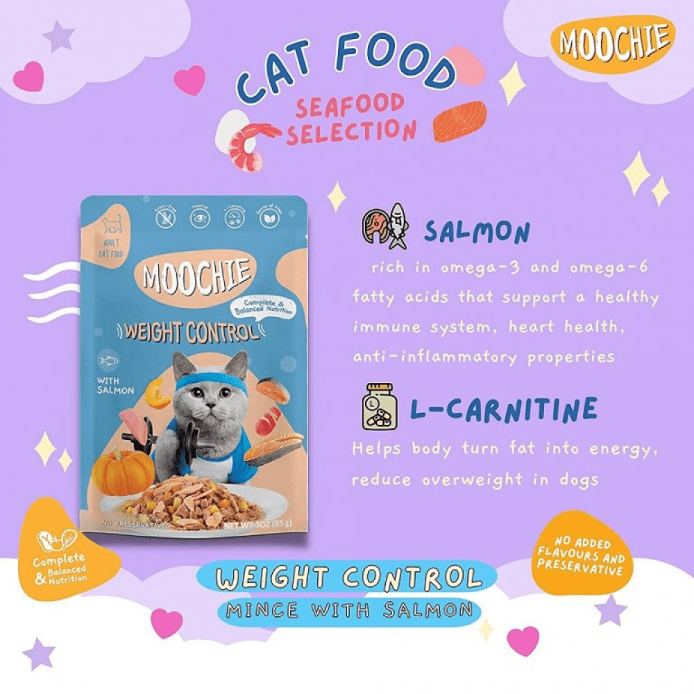 Moochie Salmon Grain Free Weight Control Cat Wet Food image 2