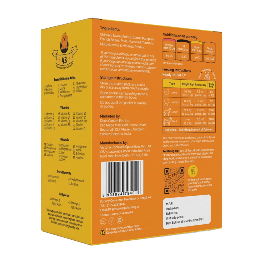 PetStrong Chicken and Pumpkin Grain Free Fresh Food for Dogs image 2