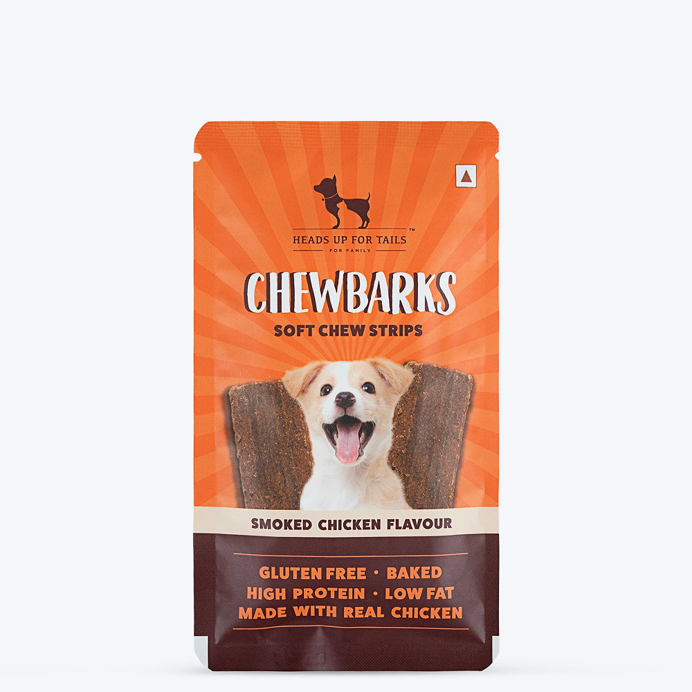HUFT Chewbarks Gluten Free Smoked Chicken Soft Chew Strips Dog Treats image 1