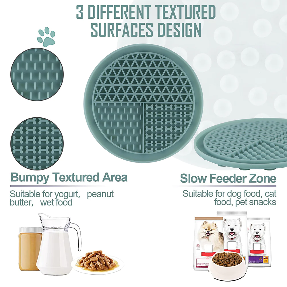 Pawpourri Textured Silicone Lickmat for Dogs and Cats (Turquoise) image 4