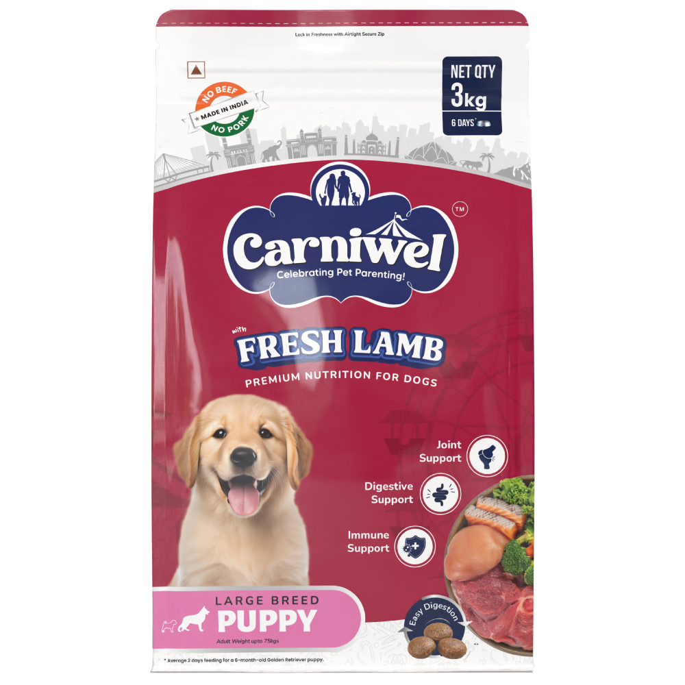 Carniwel Fresh Lamb Large Breed Puppy Dog Dry Food image 8