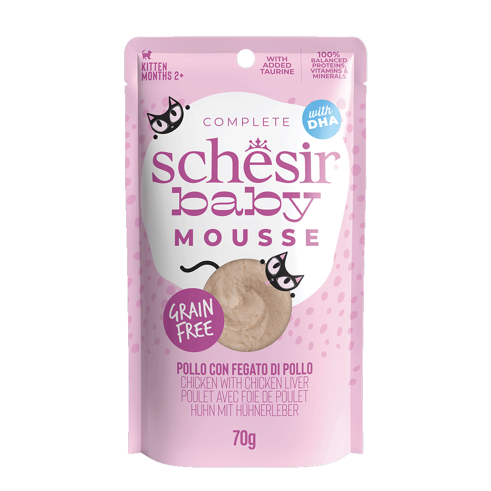 Schesir Baby Chicken and Liver Mousse Kitten Cat Wet Food