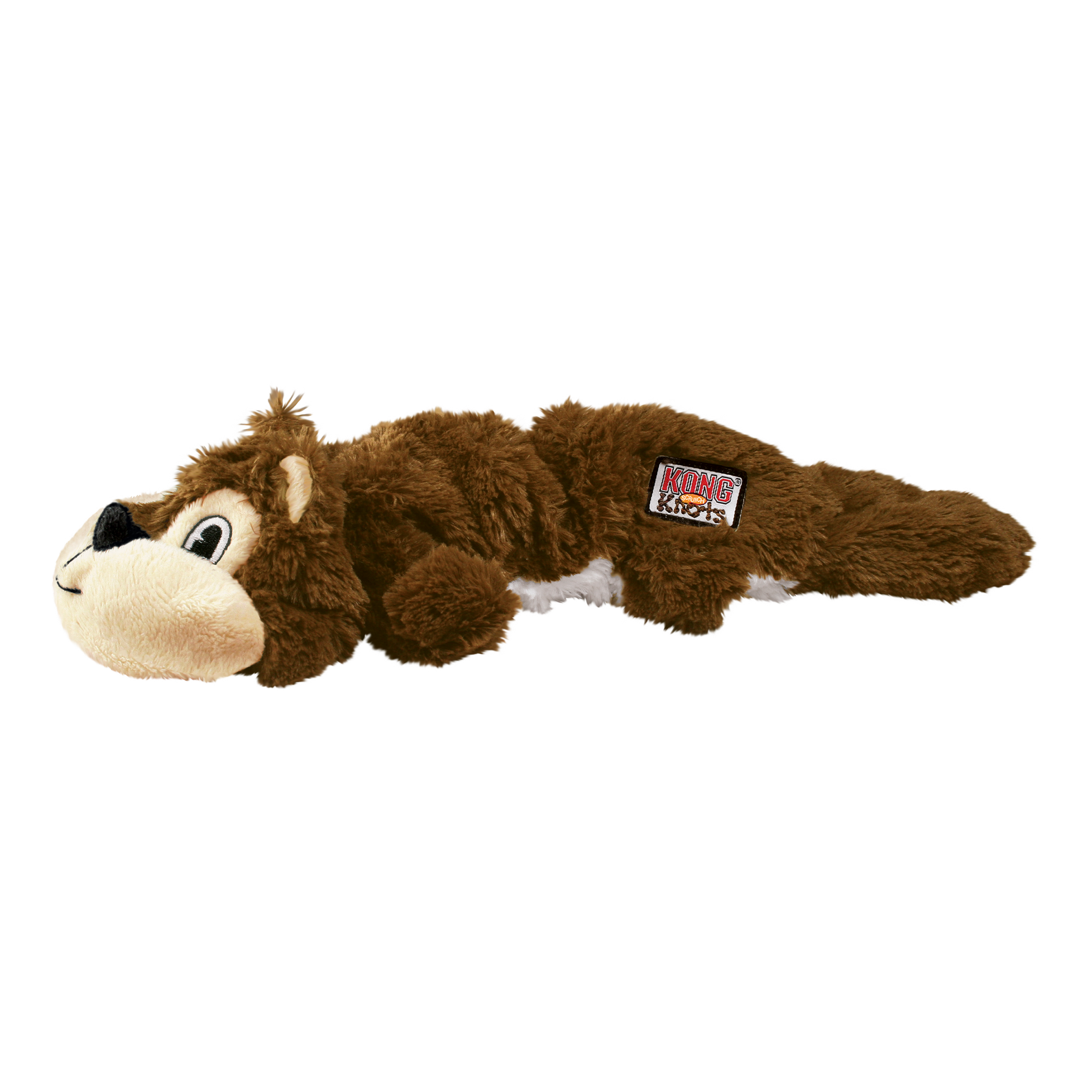 Kong Scrunch Knots Squirrel Toy for Dogs (Brown)