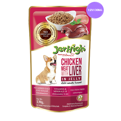 JerHigh Chicken with Liver in Jelly Dog Wet Food (Limited Stocks)