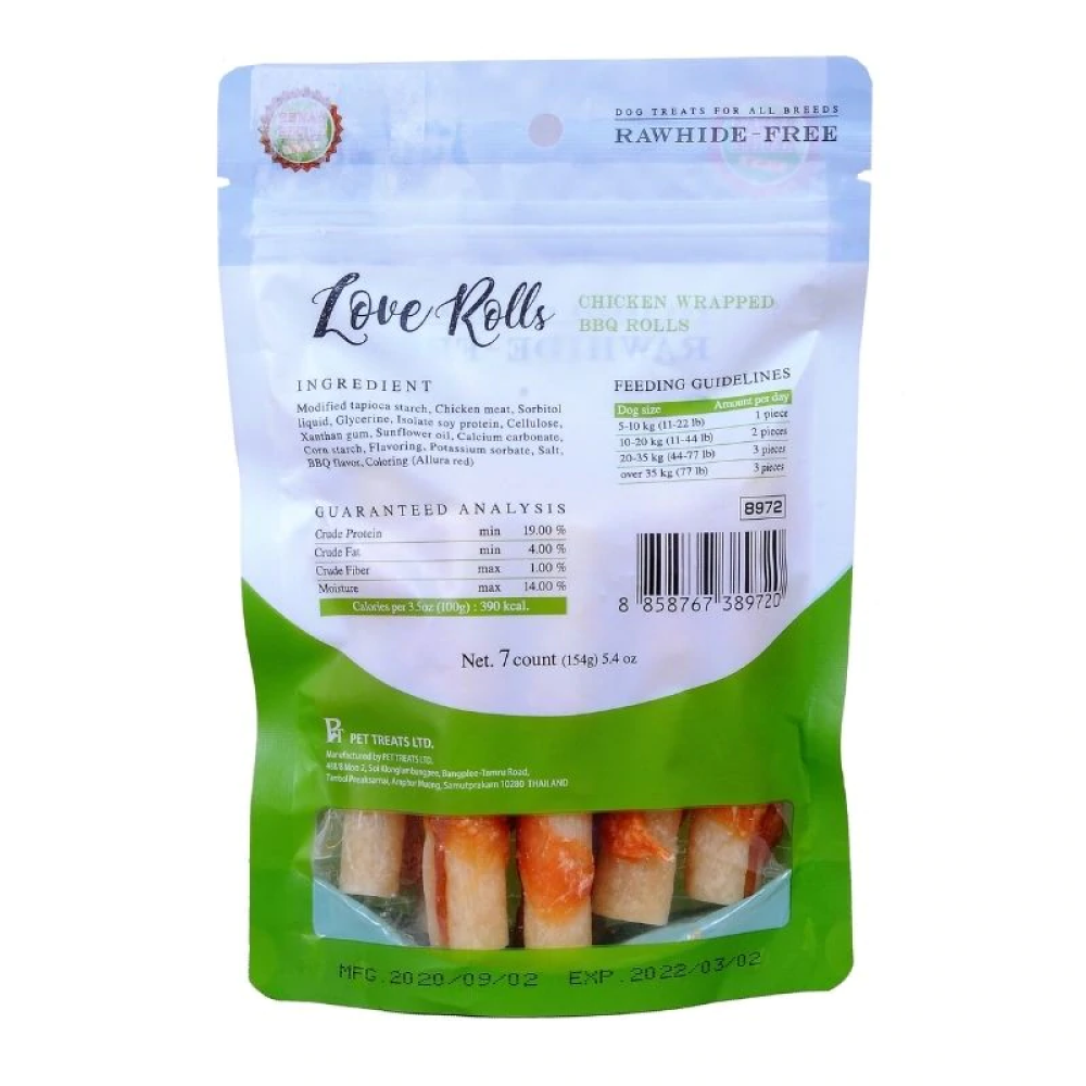 Rena Love Chicken Wrapped BBQ Rolls Dog Treats image 2