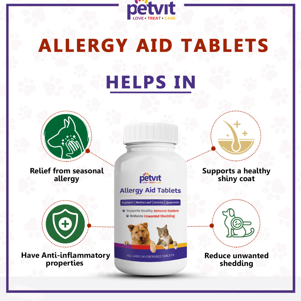 Petvit Allergy Aid Tablets for Dogs and Cats image 2