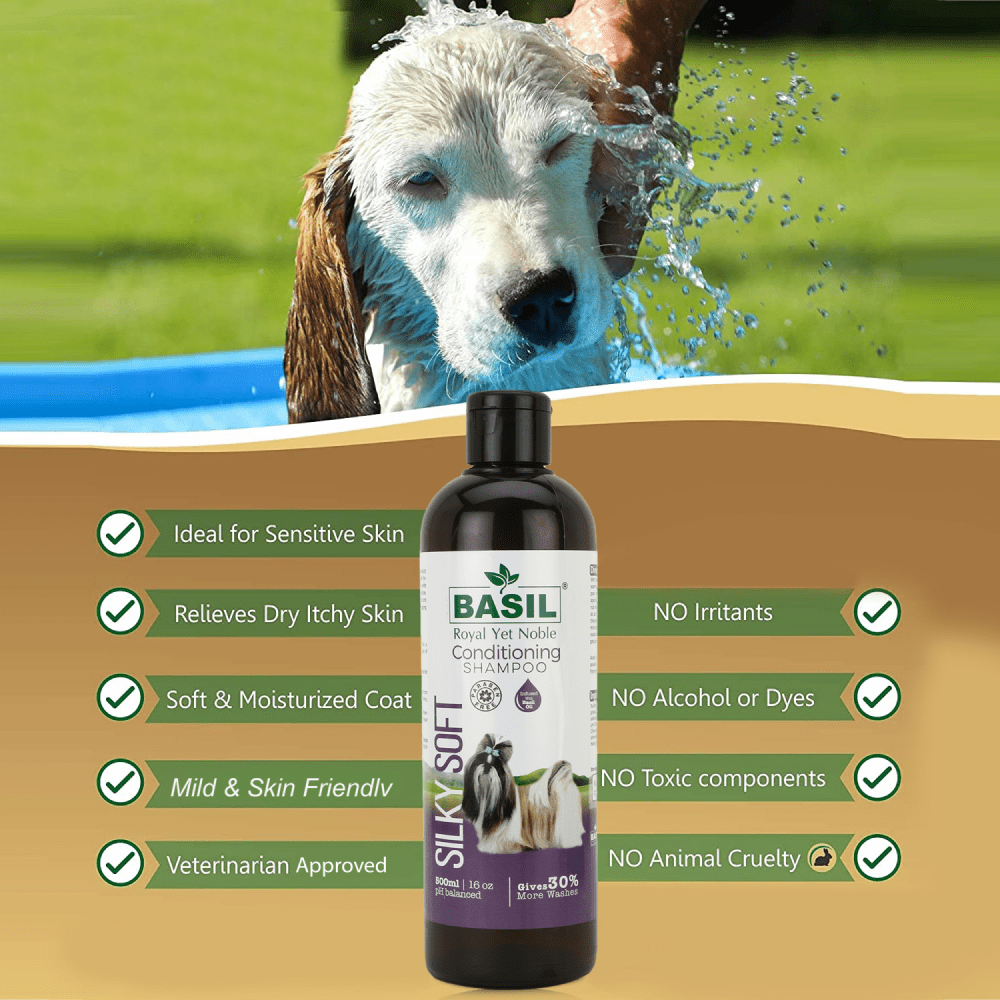 Basil Silky Soft Conditioning Dog Shampoo image 2