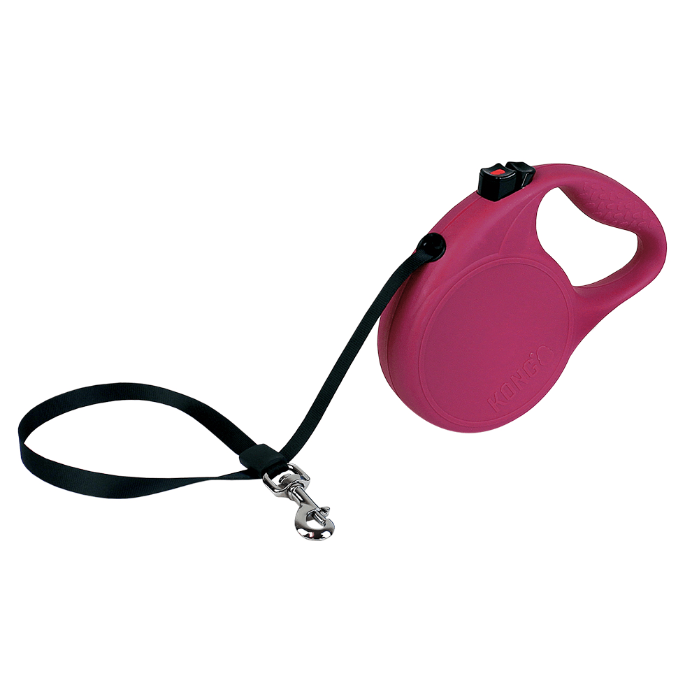 Kong Terrain Retractable Leash for Dogs and Cats (Fuchsia) image 2