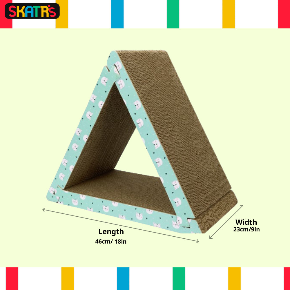 Skatrs Cute Triangle Cat Scratcher with 2g Premium Catnip Free image 2